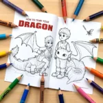 How to Train Your Dragon coloring supplies