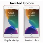 iPhone with Inverted Colors Enabled