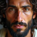 Image of a man with Middle Eastern features, representing the common depiction of Jesus.