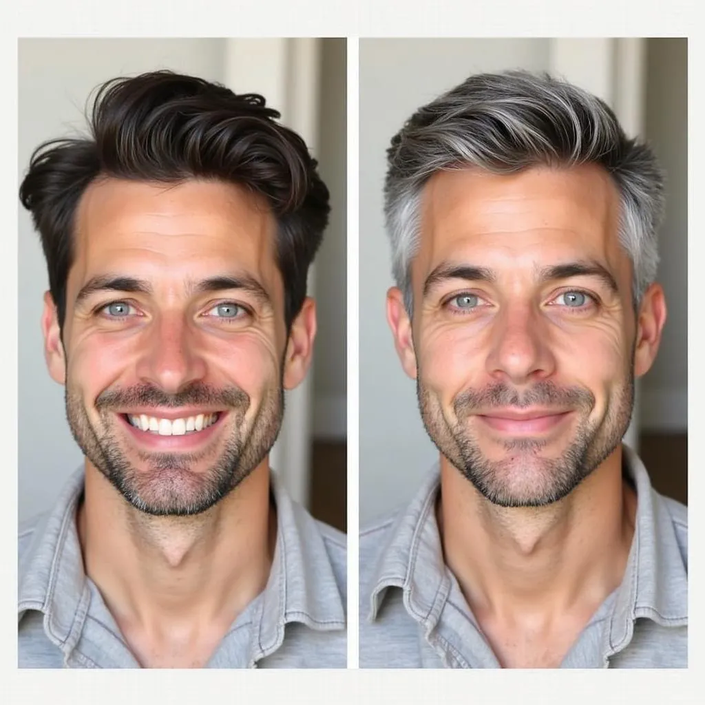 Just For Men Hair Color Before and After