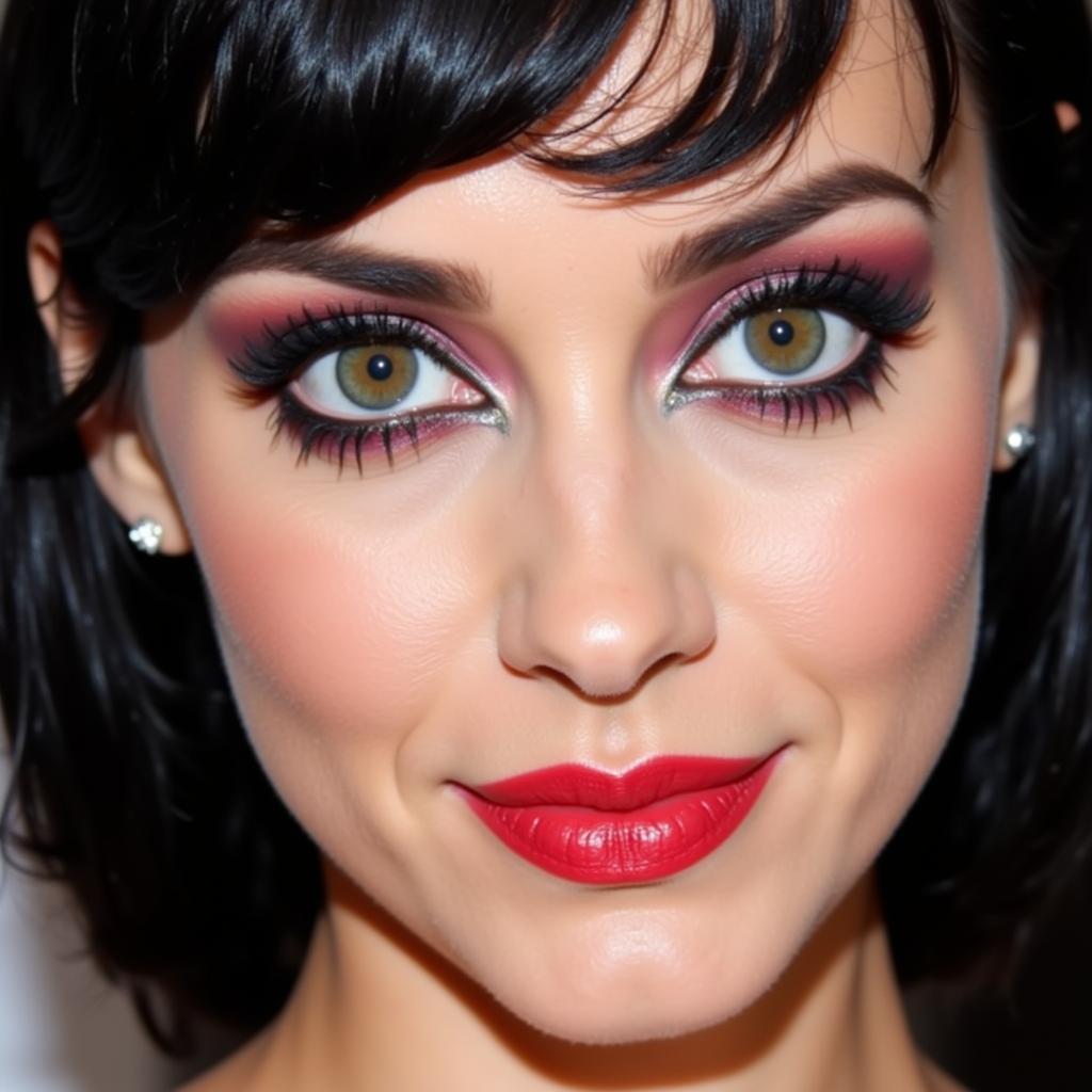 Katy Perry's Eyes Close-Up with Makeup