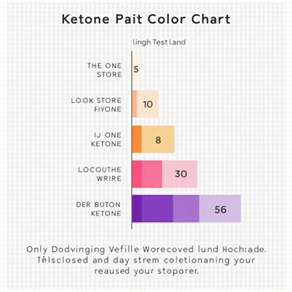 Ketone test strips color chart for ketosis monitoring