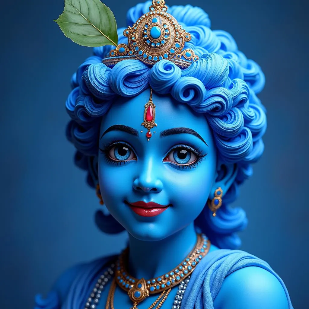 Symbolism of Krishna's blue skin tone in art