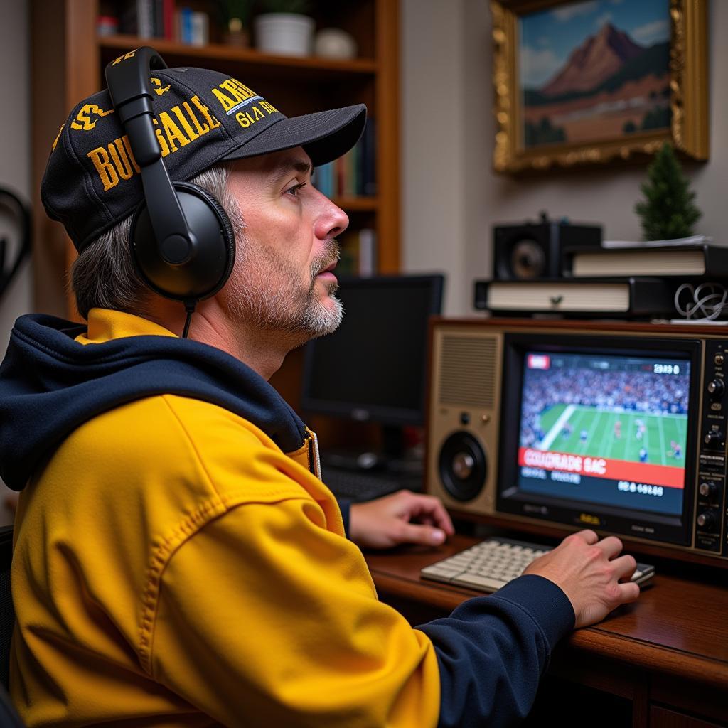 Listening to Colorado Buffaloes Game on Radio