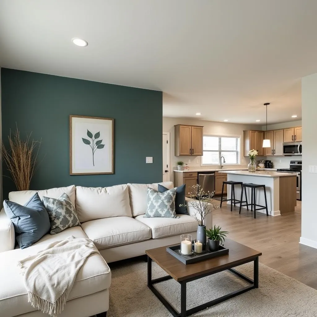 Living Room with Accent Wall