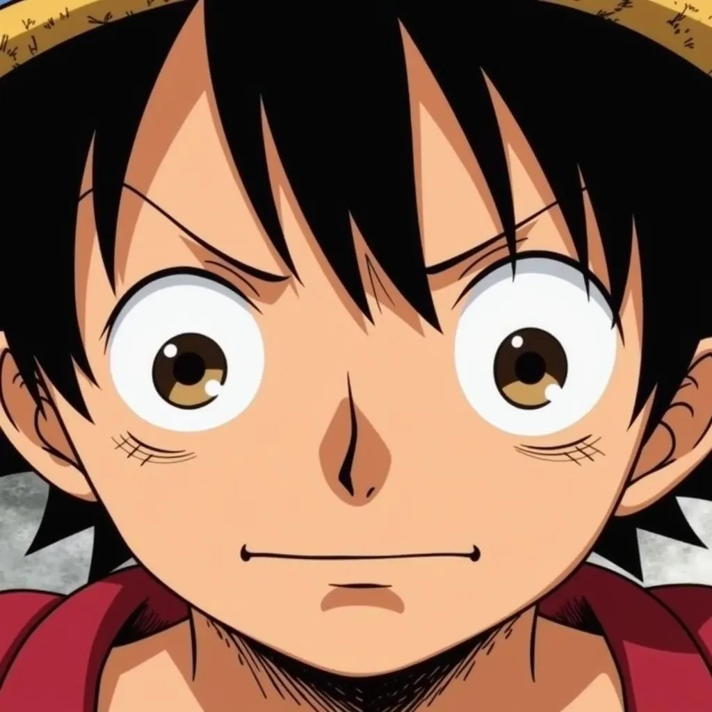 Luffy's eyes in the anime