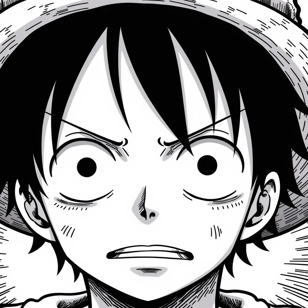 Luffy's eyes in the manga