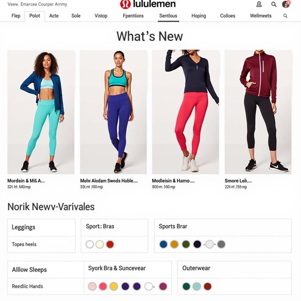 Lululemon Website Showing New Color Releases