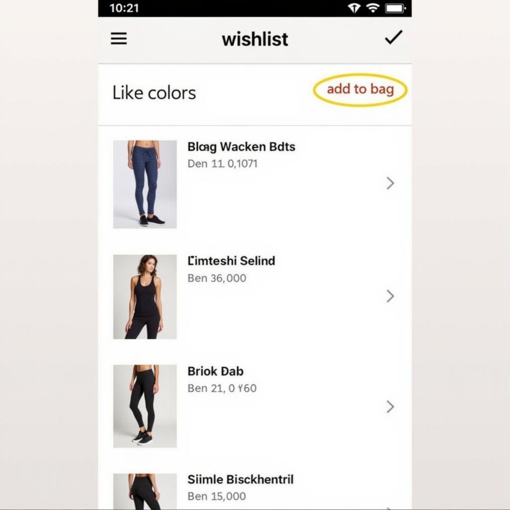 Using Lululemon Wishlist to Track Desired Colors