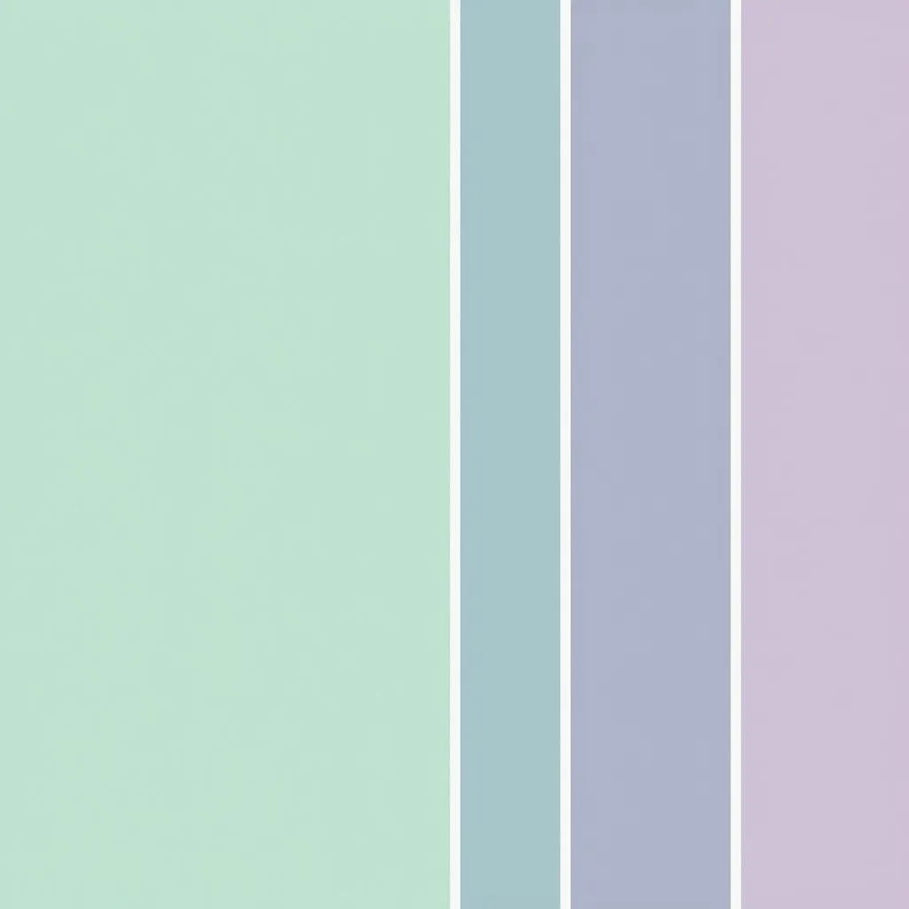 March Color Palette: Aquamarine, Pale Green, Lilac