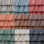 Metal roof color samples