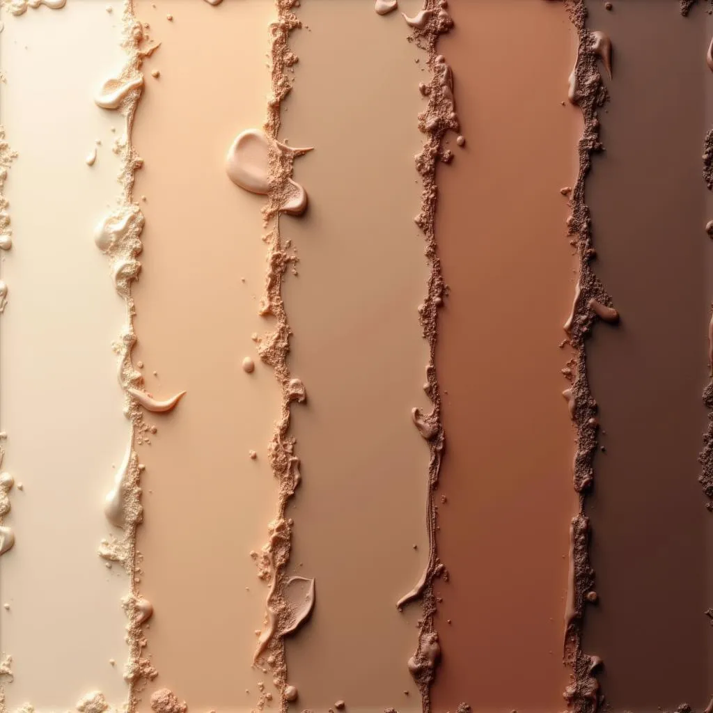 Various shades of mocha color palette