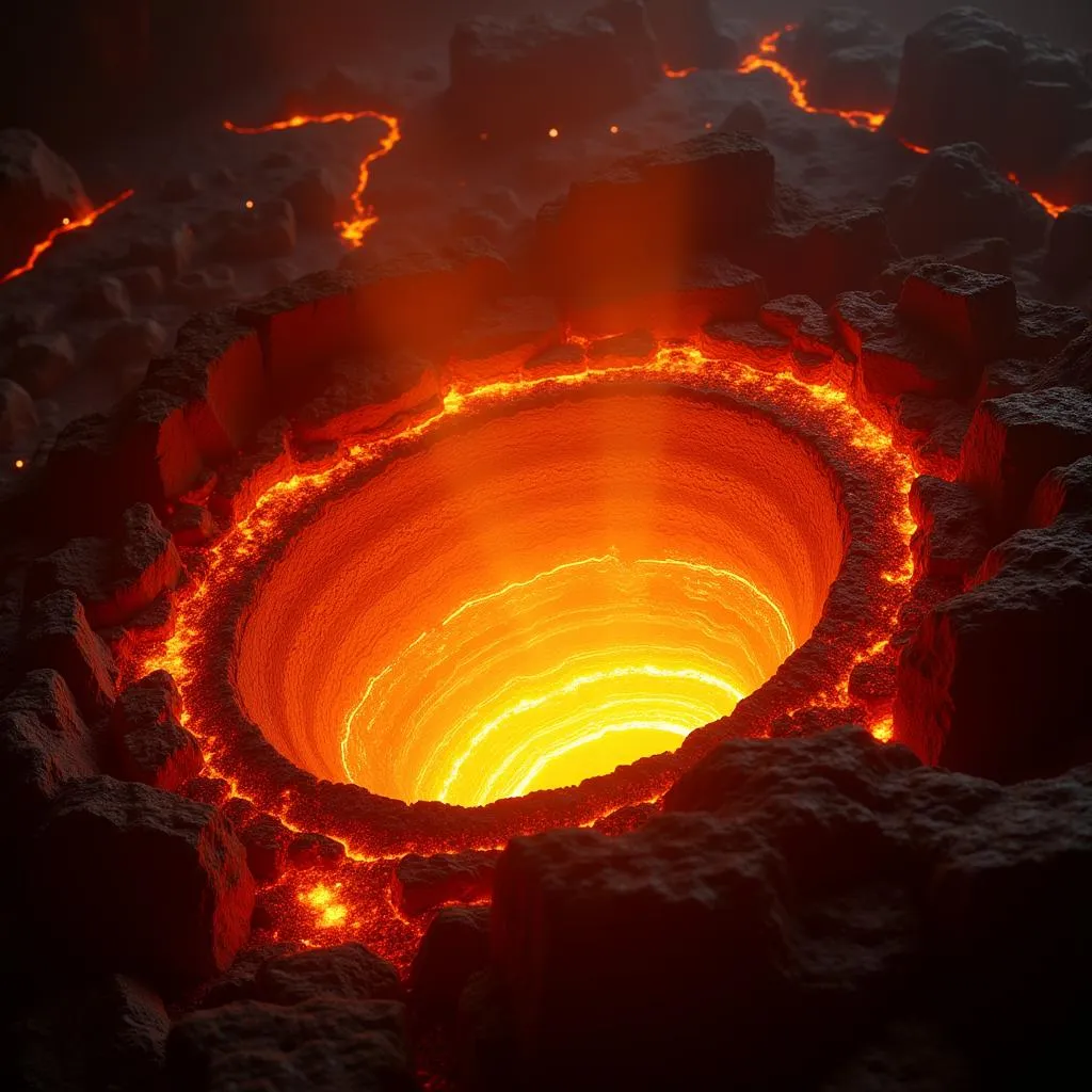 Molten Iron Glowing with Heat