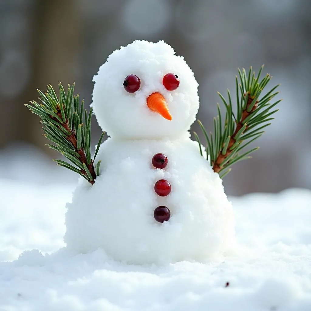 Nature-Inspired Snowman