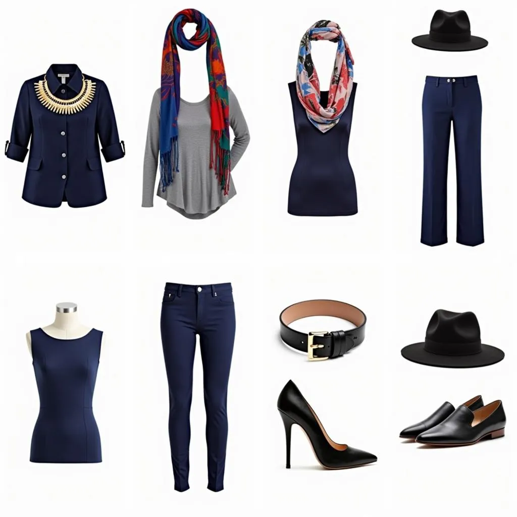 Styling Navy Blue Pants with Accessories