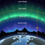 Correlation between altitude and Northern Lights colors