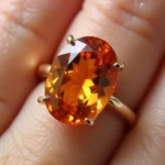 Orange Garnet Ring