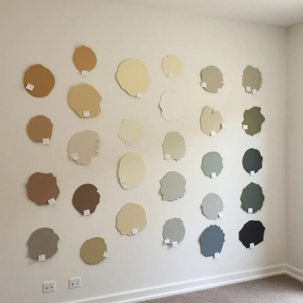 Paint Samples on Wall