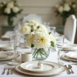 Pearl White Decor for a 30th Anniversary