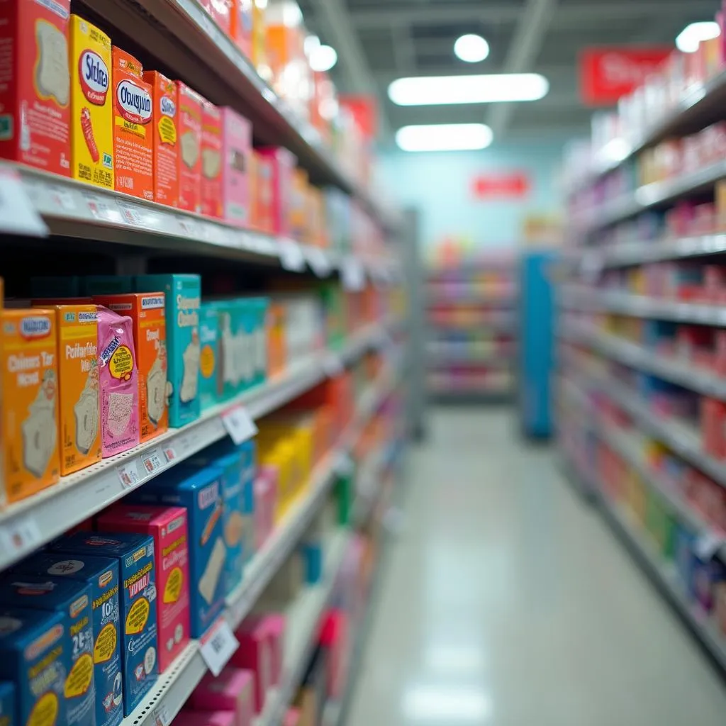 Pharmacy Display of Colorful Bandages