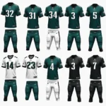 Philadelphia Eagles Uniforms in Different Color Combinations