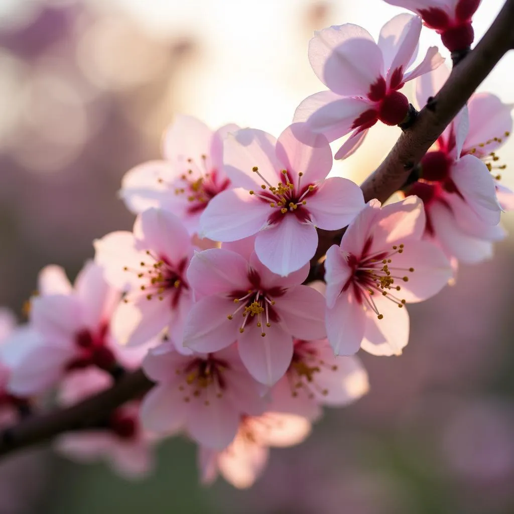 Pink Flowers Blooming in Spring