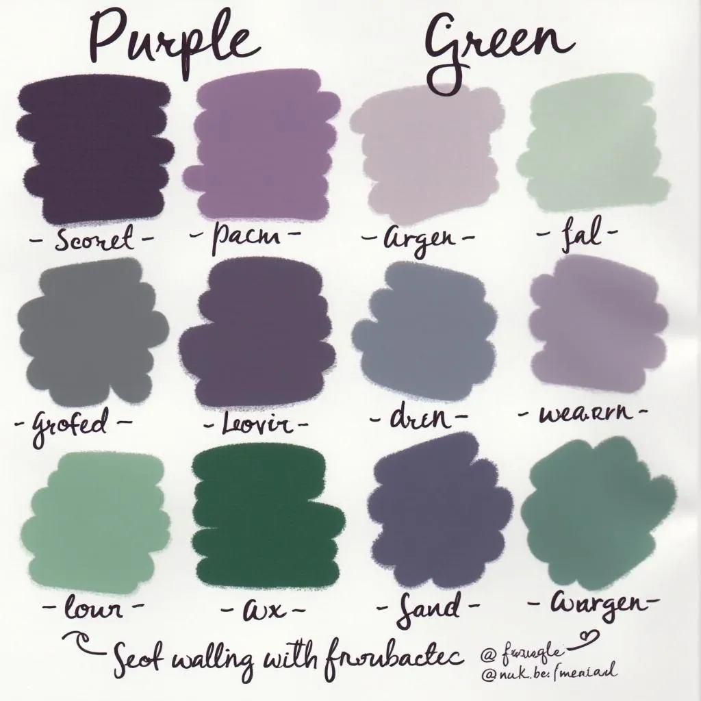 Purple and Green Color Palette