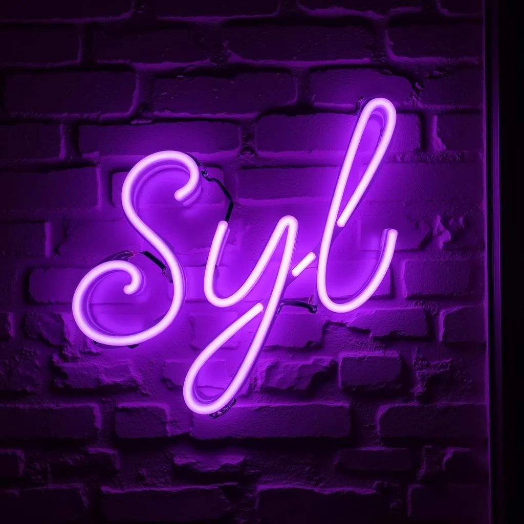 Purple Neon Sign