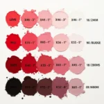 Red and Black Paint Mixing Chart