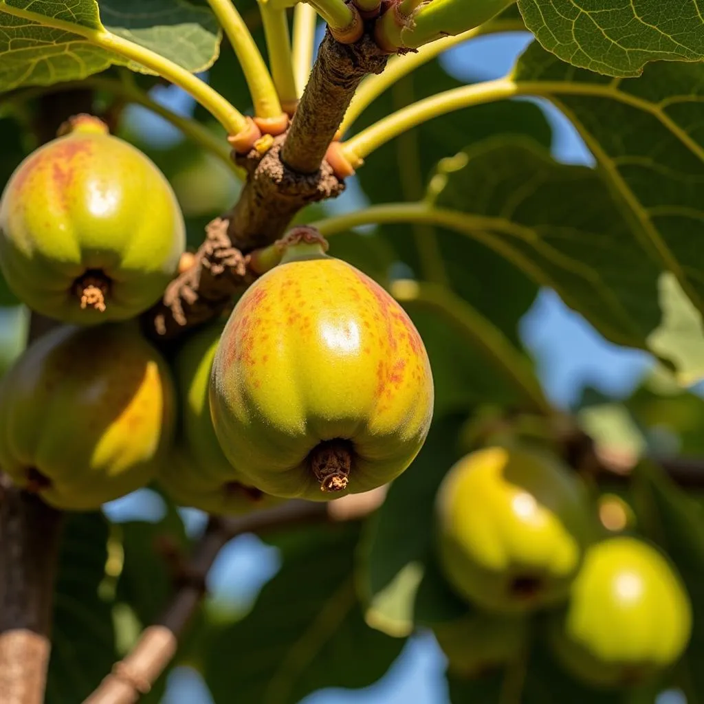 Ripe Figs on Tree