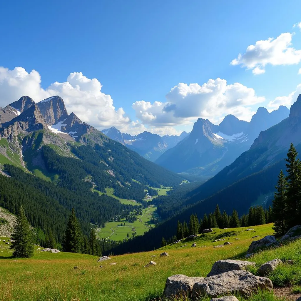 Panoramic view of Rocky Mountains National Park