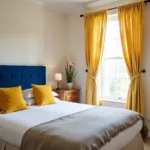 Royal Blue and Yellow Bedroom