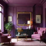 Royal Purple and Gold Interior Design