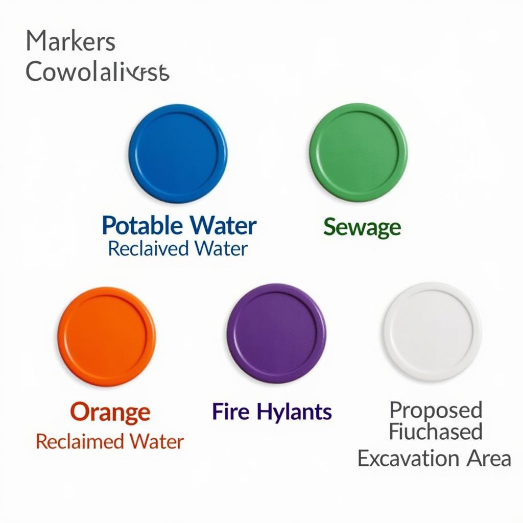 Safe Water Marker Colors: Blue, Green, Orange, Purple, White