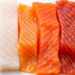 Salmon Fillets with Different Colors