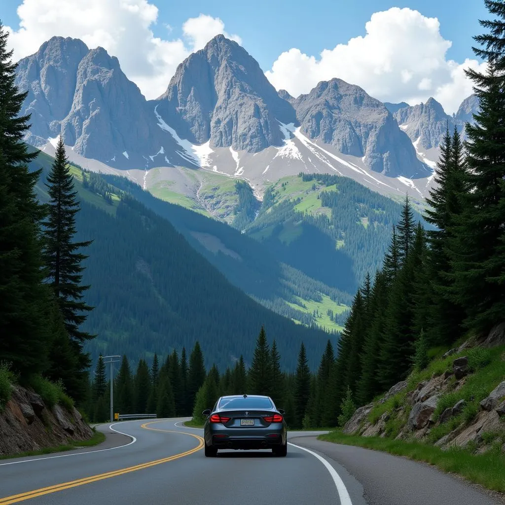 Driving Through a Colorado Mountain Pass