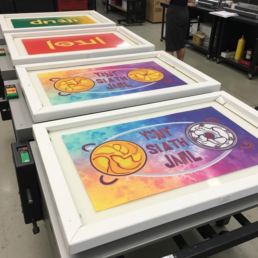 Screen Printing Setup with Registration Marks