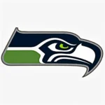 Seattle Seahawks logo featuring Action Green, College Navy, and Wolf Gray.