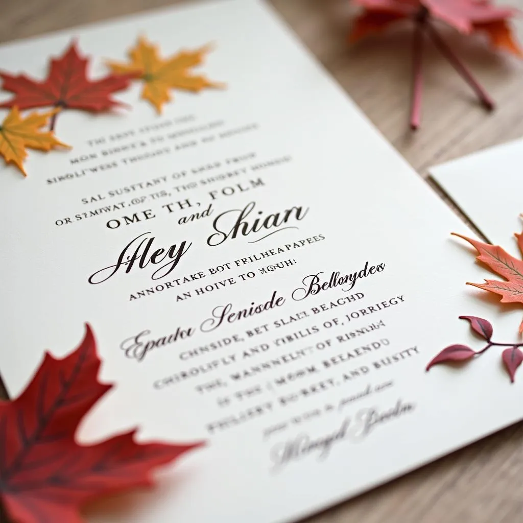 September Wedding Invitations