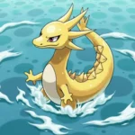 Shiny Gyarados in a Pokémon game