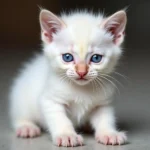 Siamese kitten with pale coat