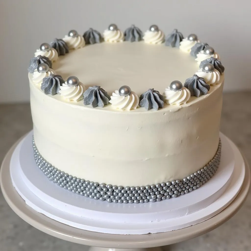 Silver Anniversary Cake