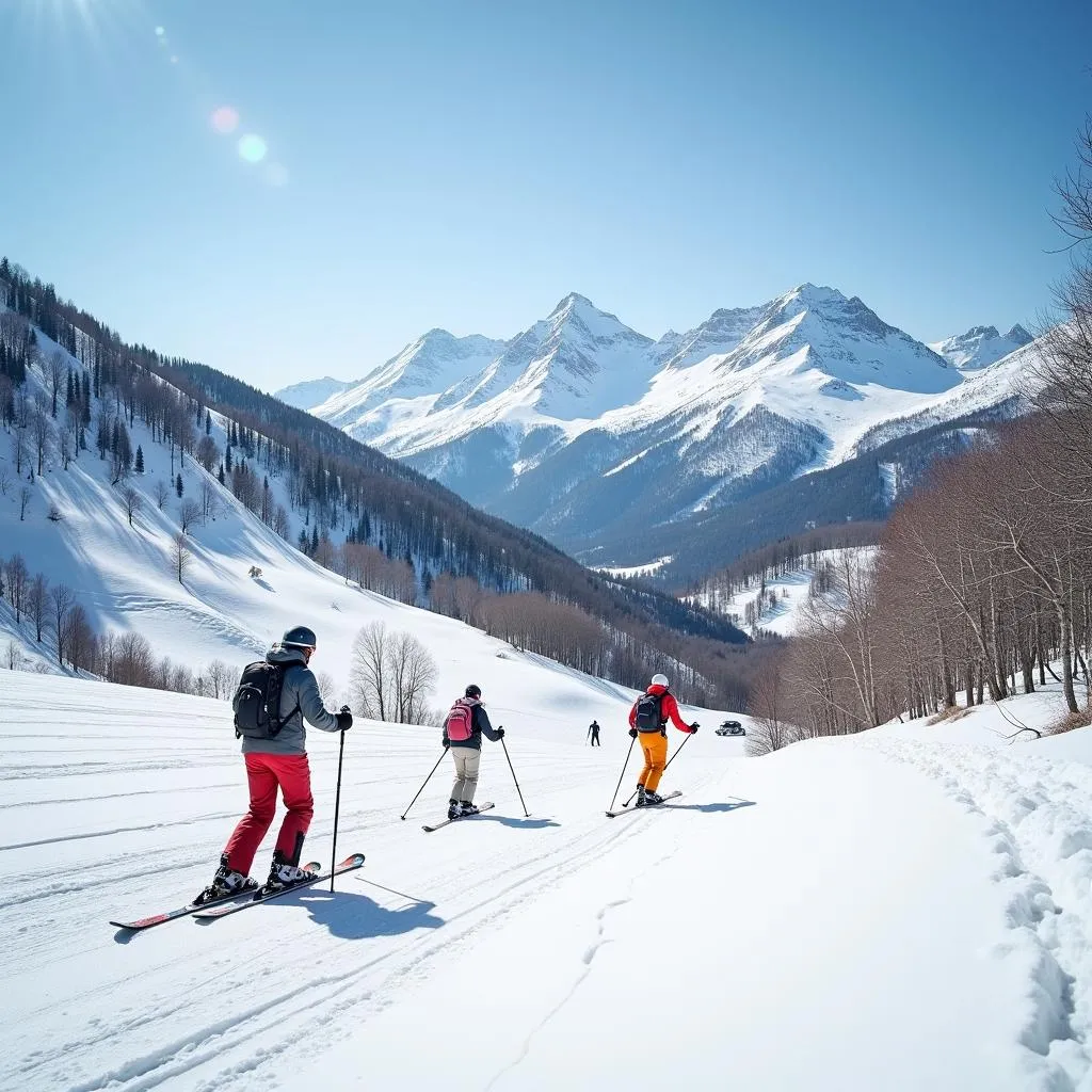 Skiing in Colorado during March