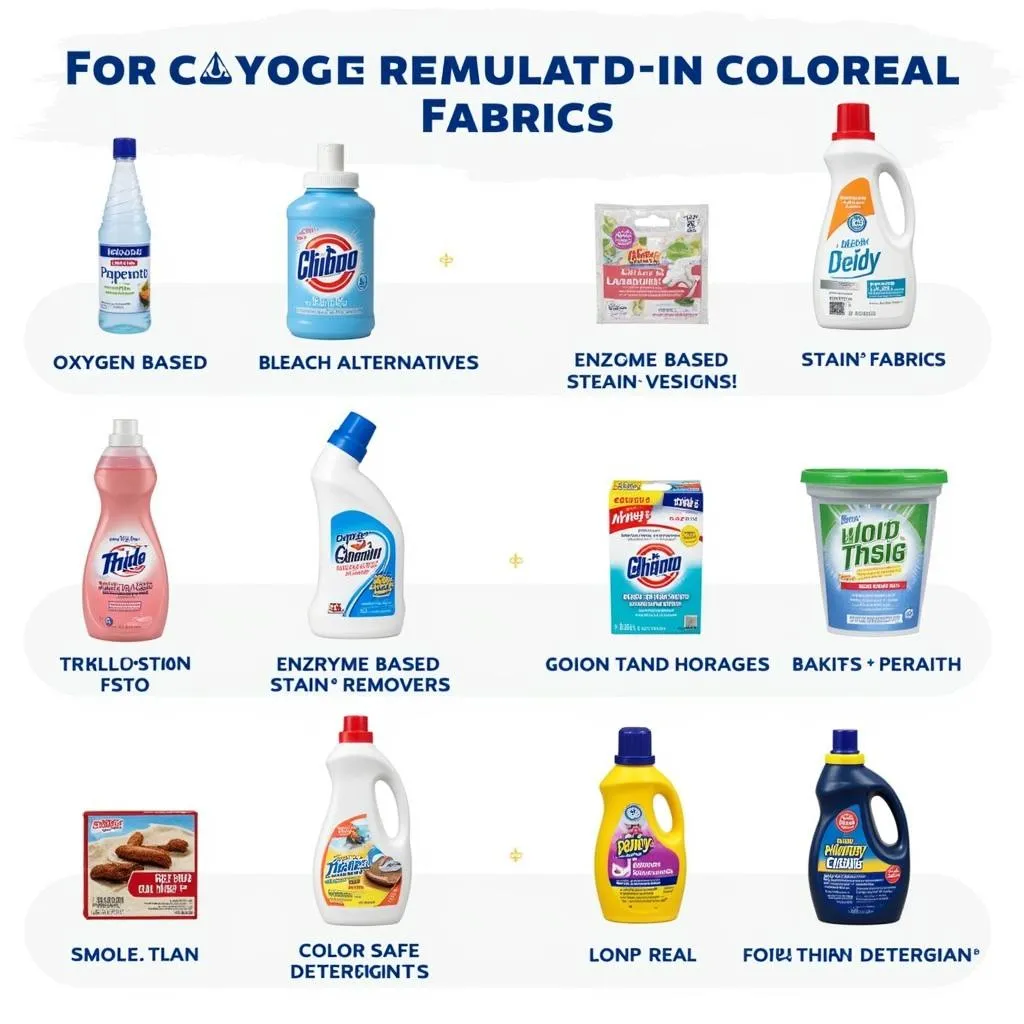 Stain removal products for colored clothes