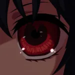 Tanjiro Kamado's eyes in close-up