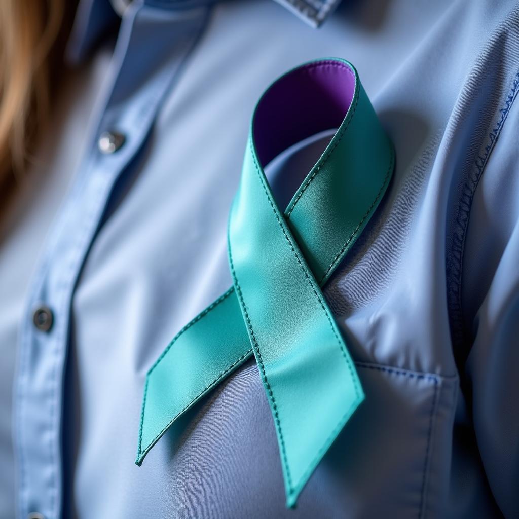 Teal and Purple Ribbon: A Symbol of Hope and Remembrance