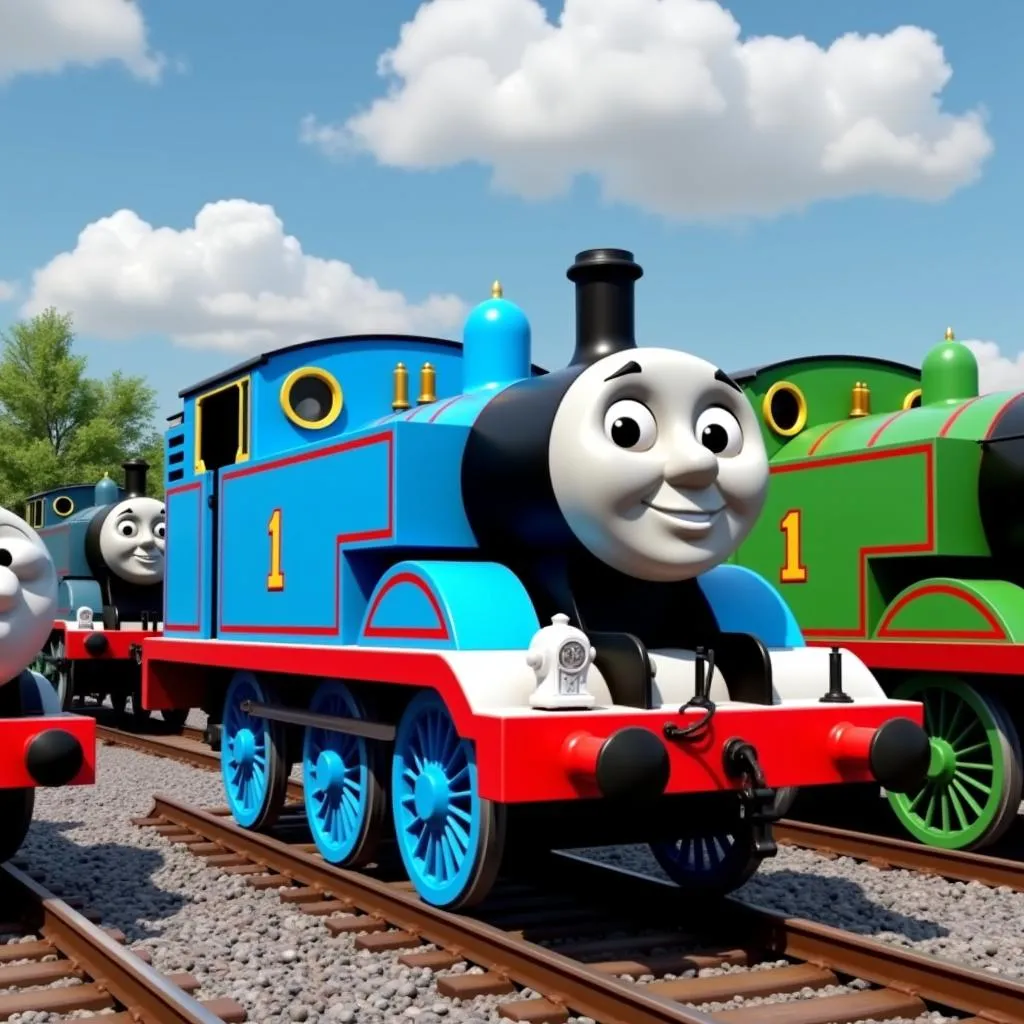 Thomas the Tank Engine with his friends