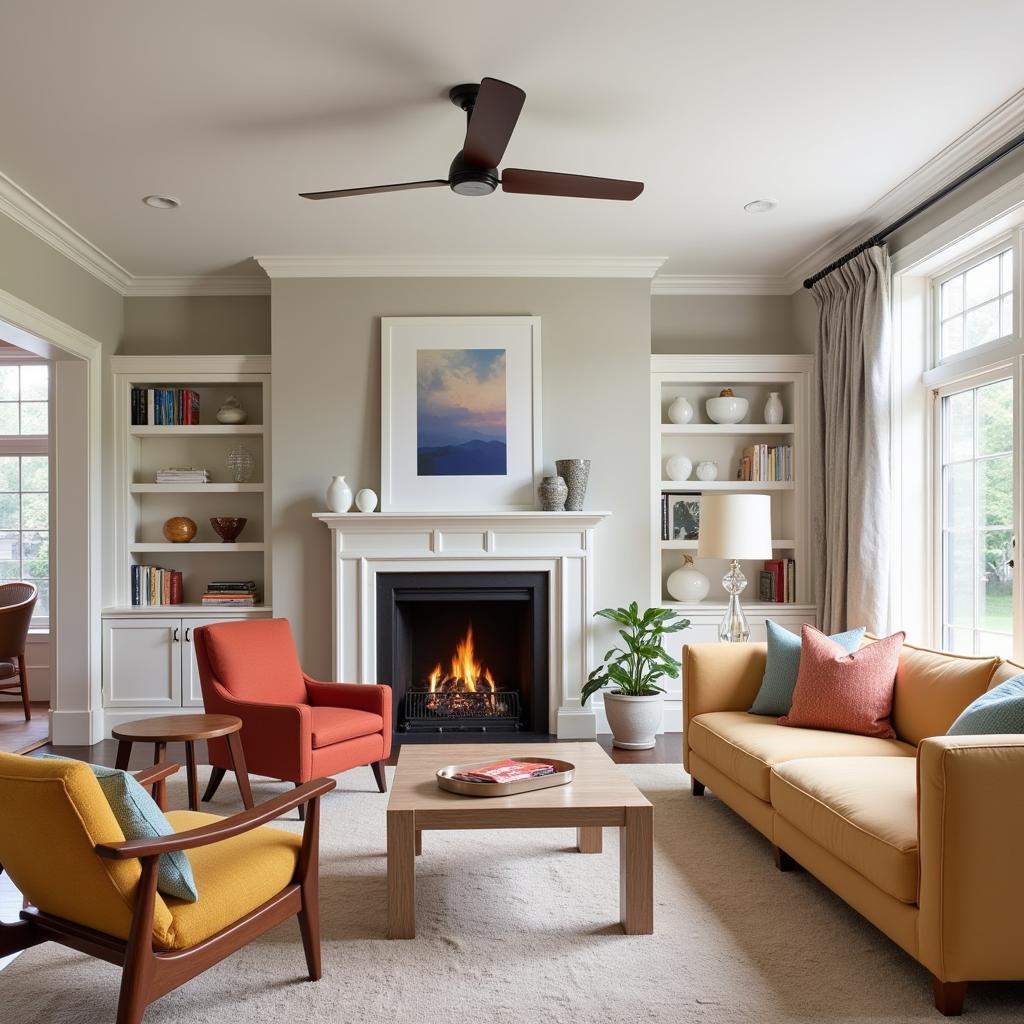 Living Room with Timberwolf Walls