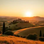 Tuscan Landscape Earth Tones