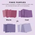 Warm and Cool Purple Paint Swatches